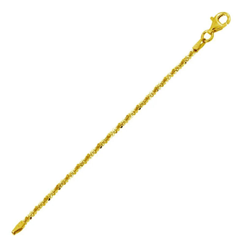 Silver 925 Gold Plated Roc Chain 1.5mm