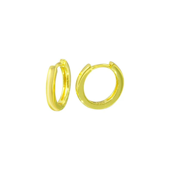 Gold Plated 925 Sterling Silver huggie hoop Earring