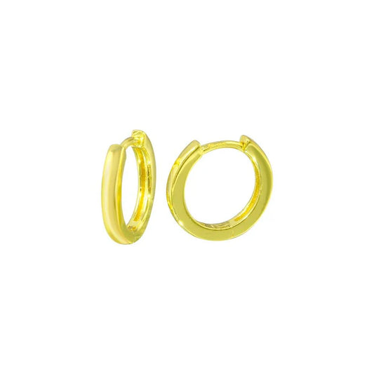 Gold Plated 925 Sterling Silver huggie hoop Earring