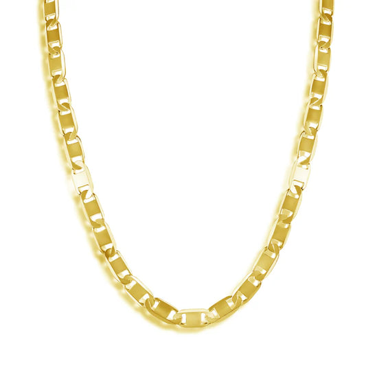 Gold Plated 925 Sterling Silver 6 Sided Diamond Cut Valentino 080 3.3mm Chain