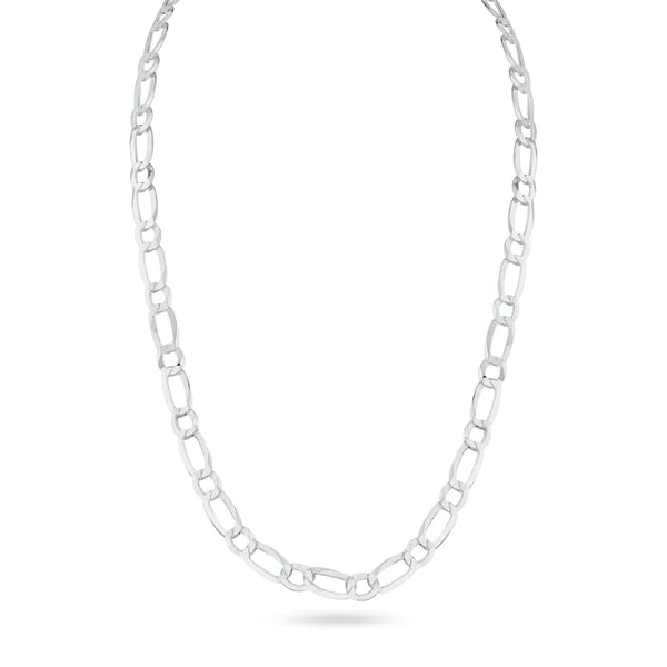 Sterling Silver 925 Super Flat Figaro 150 Chain 1+1 5.7mm