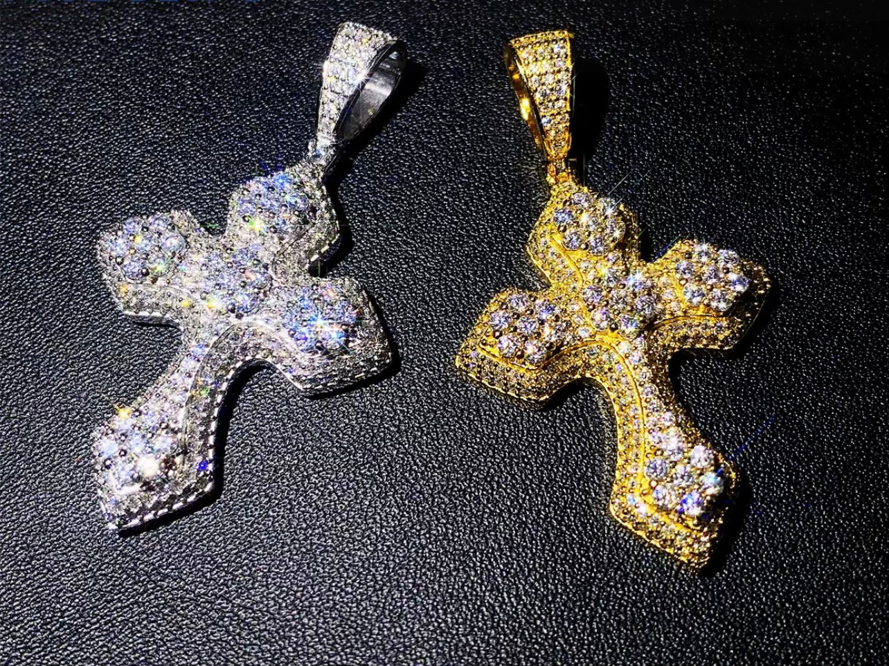 Moissanite Cross Pendant