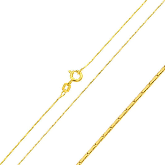 Silver Gold Plated Cardono Chain 0.6mm