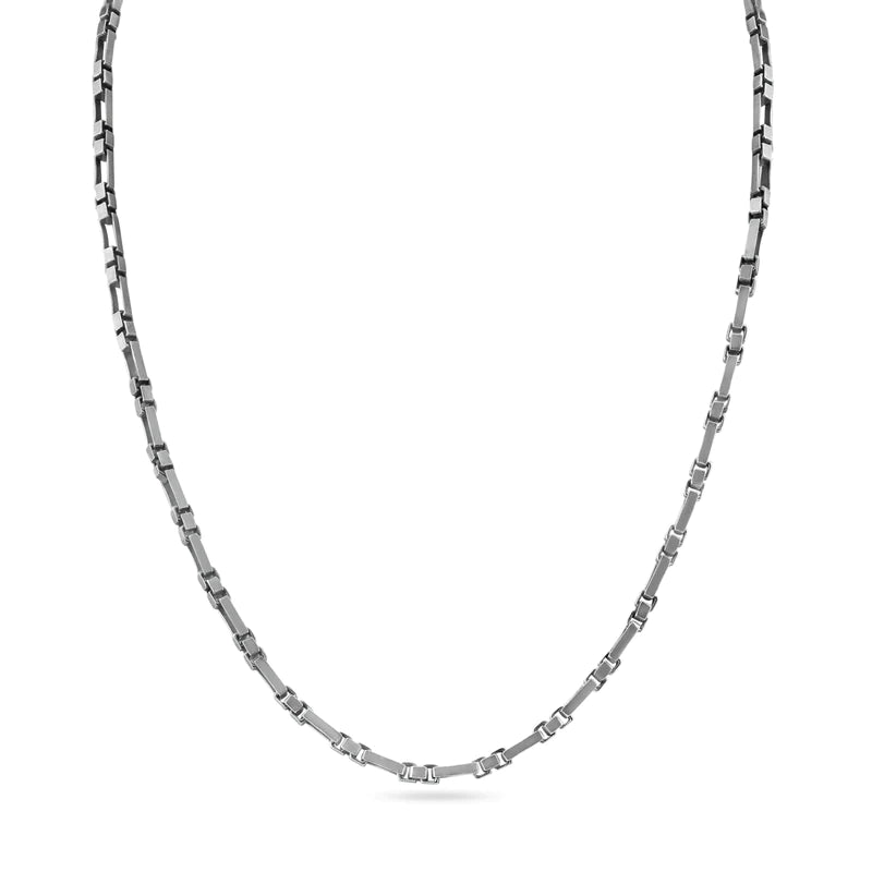 Silver 925 Gun Metal Figaro Box 2.3mm Chain