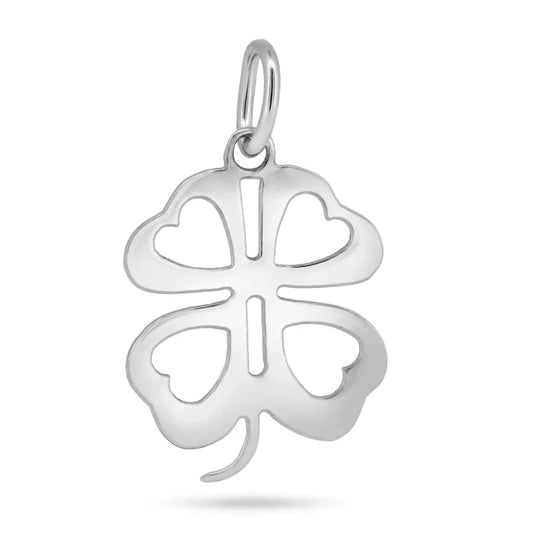 Sterling Silver 925 Basic Clover Leaf Charm