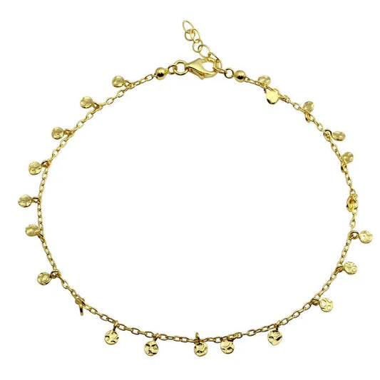 Gold Plated 925 Sterling Silver Confetti Anklet