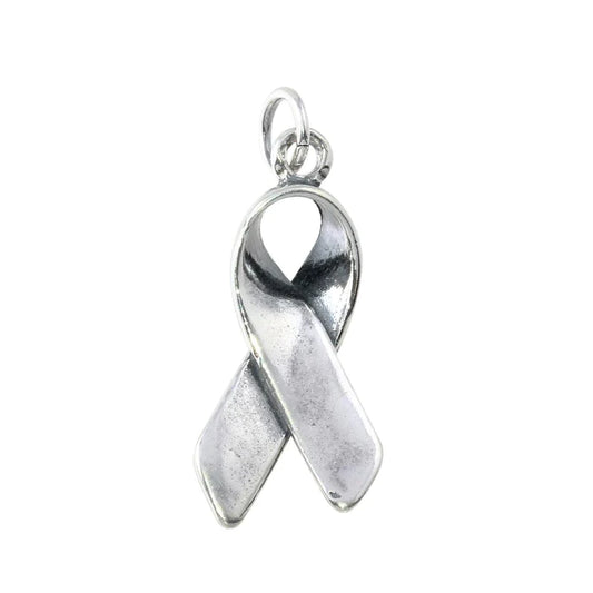 Silver 925 Oxidized Ribbon Pendant