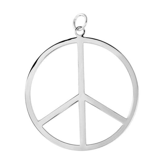 Silver 925 Open Peace Symbol Pendant