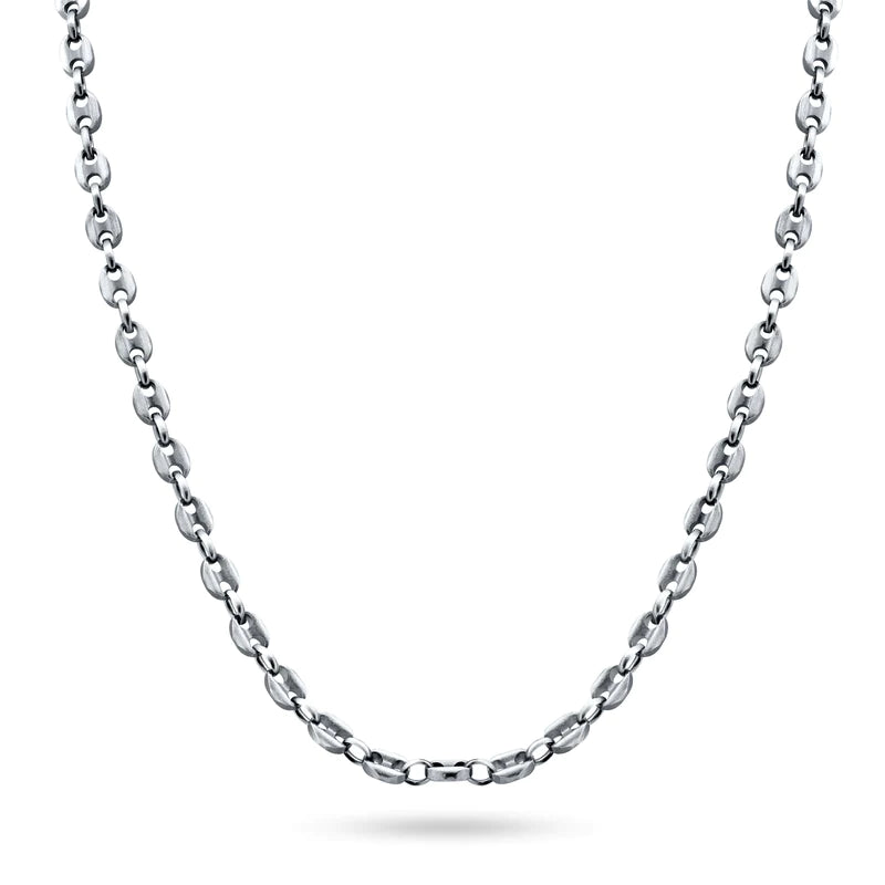 925 Sterling Gun Metal Plated Marina 040 4.3mm Chain