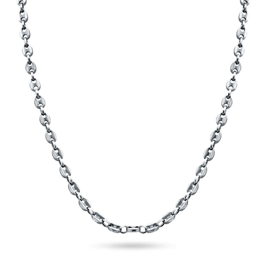 925 Sterling Gun Metal Plated Marina 040 4.3mm Chain