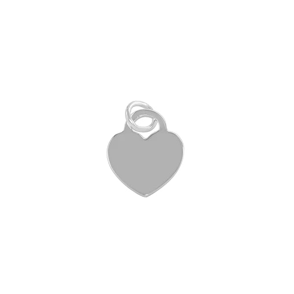 Silver 925 High Polished Engravable Heart Pendant