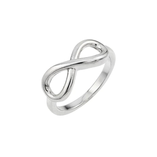 Sterling Silver 925 Rhodium Plated Infinity Ring