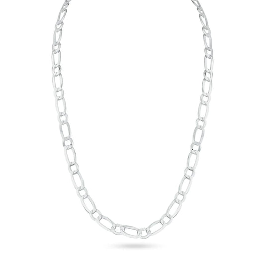 Sterling Silver 925 Super Flat Figaro 150 Chain 1+1 5.7mm