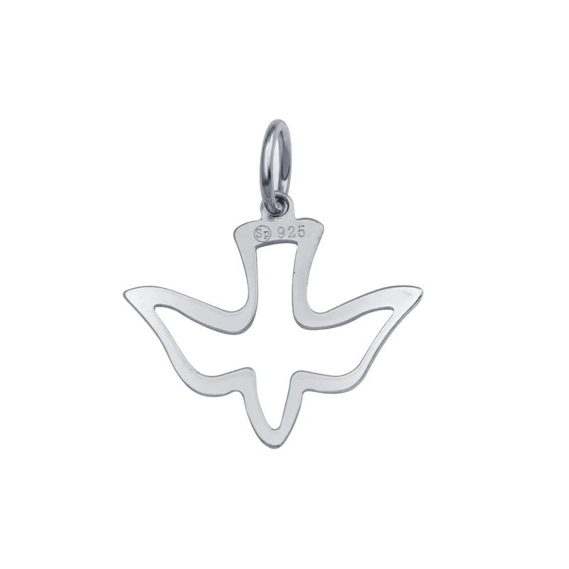 Silver 925 Rhodium Plated Dove Pendant