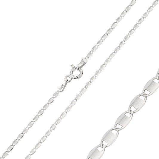 Sterling Silver 925 Rhodium Plated Confetti 030 Chain 1.6mm