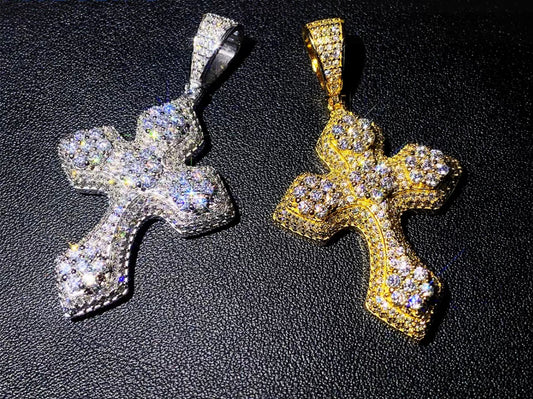Moissanite Cross Pendant